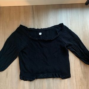 NWT LOFT ruched off the shoulder crop plus size